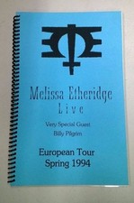 Melissa Etheridge Live - European Tour Itinerary - Spring 1994
