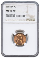 New listing
1955-D 1C Lincoln Wheat Penny One Cent Ms 66 Rd Red Ngc