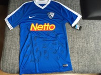VfL Bochum Heimtrikot 16/17 Netto mit Original Unterschriften der Spieler Gr. M