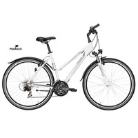 Damen Trekking Fahrrad Pegasus Avanti Sport 55cm Shimano 21G Alu weiss LED 2016