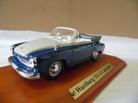 Wartburg 311 - 2 Cabrio Atlas Verlag Maßstab 1:43 in Klarsicht - Vitrine 