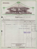 DÖBELN i. Sa., Rechnung 1930, Saxonia-Alpacca-Werke Gebrüder Köberlin