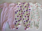 Baby Girls Sz 3 months Fleece Terry Pajamas Carters Sleepers Spring Lot Pink Owl