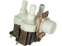 Magnetventil 3fach Waschmaschine 90° gewinkelt für Miele Auslauf: 10,5 mm Ø