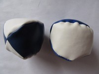 " BALL/ o.Werb " Anti-Stress-HANDTRAINER/ Anti-Stress-Ball, fest+hart, blau-weiß