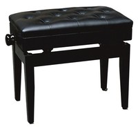 Klavierbank-Sitz-Hocker- KL10,schwarz-hochglanz,höhenverstellbar,mit notenfach!n