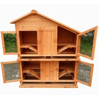 4 Etagen Kaninchenstall Holz Aufzucht Boxen Freigehege Käfig Hasenstall