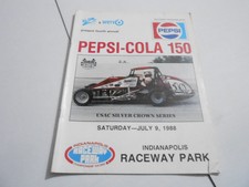 #Misc-2609 Car Racing Program - July 9 1988 Indianapolis Raceway Park