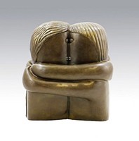 Modern Art KUBISMUS Künstler Bronze DER KUSS (1907), signiert