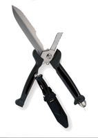 Messer mit 2in1 Funktion,Messer u. Schere,Tauchermesser Rettungsmesser Tec-Knife