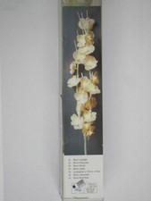 Guirlande CASA branche Noël 1 m fleurs orchidées lumineuses couleur crème TBE