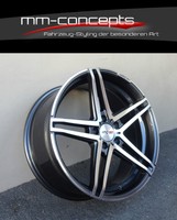 20 Zoll Motec Xtreme Alufelgen 8,5x20 ET45 5x112 Grau poliert Concave Gutachten