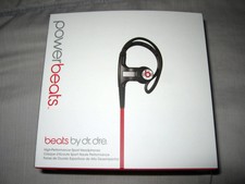 Beats by Dr. Dre POWERBEATS Black/Red New in Box Ear Hook Sports Model Running 1