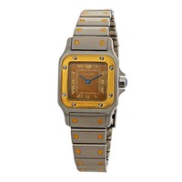 Damenuhr Cartier Santos Galbee Quartzwerk Stahl / Gelbgold