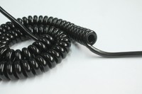 TBS - Spiralkabel PUR 3G0,75 / 2,5 Meter schwarz SP-023