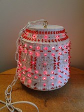 Vintage Lawnware Flower Pot Hanging Swag Camper Light RV Patio Porch Retro Lamp