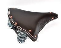 Sattel, Ledersattel ,Federsattel S. Montegrappa Old England  dkl.braun