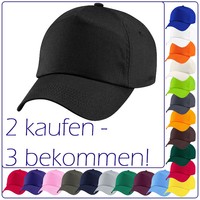 orig. Beechfield Basecap Baseball 5 Panel Cap Schirm-Mütze 21 Farben«
