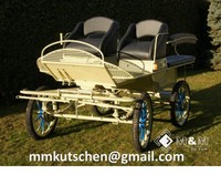 Kutsche Fahrschulwagen Marathonwagen Trainingswagen Wagonette + Pferdegeschirr 