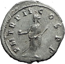 GORDIAN III 239AD Authentic Genuine Ancient Silver Roman Coin Providentia i59056