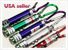 5 Pcs 3 in 1 Red Laser Light Pointer Led Flashlight Keychain Keyring Cat Toy