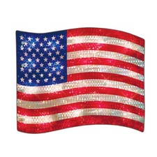 Patriotic Lighted American Flag July 4th Memorial Day Window/Wall/Door/YardDecor