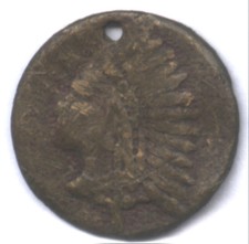 Crude Indian Stamped * Needs Research ! * Civil War Token Die Trial Piece ?