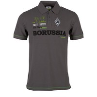 Kappa BMG Borussia Mönchengladbach Poloshirt 2016 2017 Herren grau Baumwolle