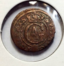 Sweden Latvia Circa 1623 Silver Solidus Hammered Coin