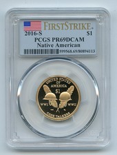 2016 S $1 Sacagawea Dollar Pcgs Pr69Dcam First Strike