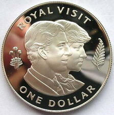 New Zealand 1983 Royal Wedding Dollar Silver Coin,Proof