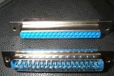 2x Computer 37-Pin D-Sub Connector Plug Male Female,35#