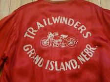1950s Motorcycle Club Jacket Trailwinders Grand Island by Empire Harley Indian