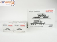 E7O246 Märklin H0 48692 Güterwagen-Set mit 2 Schwerlastwagen DB Ep.IV Neuwertig