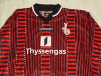 MSV DUISBURG Original Auswärts Trikot 1999 / 2000 - Neu -Thyssengas - 