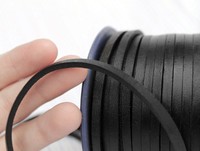 Lederband flach Lederriemen Lederschnur Lederbänder Echtleder schwarz matt