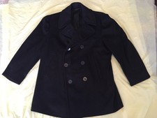 Mint Post-WWII Pre-Korean War US Navy Issued Pea Coat Size 44R Dated 1949 - RARE