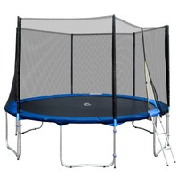 Outdoor Trampolin Gartentrampolin Komplettset Sicherheitsnetz Leiter 457 cm TÜV