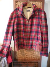 Vintage Wool Pendleton 1950's Rockabilly Jacket Red Green Black Yellow.