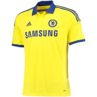 NEU HERREN ADIDAS CHELSEA 2014/15 AUSWÄRTSSPIEL TOP GELB AUTHENTIC