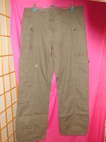 Freizeit Cargo Hose - Sommerhose in Olivgrün - Krempelbar Gr 40  *136