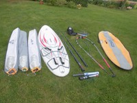 Surfboard,Surfbrett Fanatic Shark 130 , Komplettrigg mit 3 North Sails Segel 