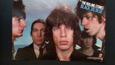 ROLLING STONES "BLACK & BLUE" 1976, RARE ORIGINAL PRINT PROMO POSTER AD