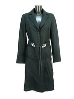  MEXX KOSTÜM GR 38 / SCHWARZ & 100% LEINEN - ELEGANT    ( L 1482-R )