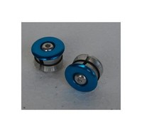 Shogun Alu Lenkerstopfen, eloxiert, superleicht, verschraubbar, blau, NEU, OVP