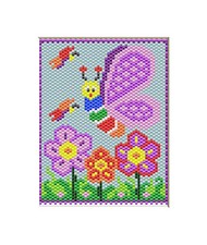 Butterfly Garden~Large Pony Bead Banner Pattern Only