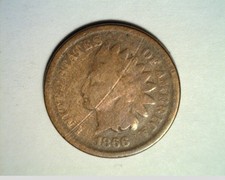1866 Us Indian Head Cent, Bronze (Us-6286)