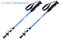 2 X Neu Trekkingstöcke Wanderstöcke Teleskop-Wander-Stöcke Trekkinstock