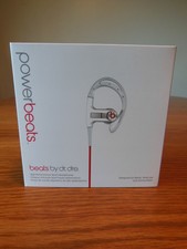 Power Beats By Dr. Dre Silver and Red High Performance Headphones