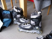 K2  Inliner Cirrus Skates Herren Titanium Schiene, neuwertig, Gr.45 , 29,5 cm